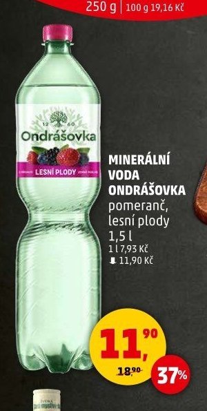 MINERÁLNÍ VODA ONDRÁŠOVKA pomeranč, lesní plody 1,5 l - Penny Market aktualniletaky.eu