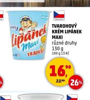 Tvarohový krém Lipánek Maxi - Penny Market aktualniletaky.eu