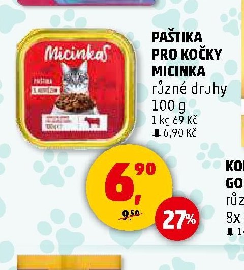 Paštika pro kočky Micinka - Penny Market aktualniletaky.eu