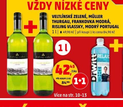 Veltlínské zelené, Müller Thurgau, Frankovka modrá, Risling vlassky, Modrý Portugal - Penny Market aktualniletaky.eu