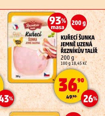 KUŘECÍ ŠUNKA JEMNĚ UZENÁ ŘEZNÍKŮV TALÍŘ 200 g - Penny Market aktualniletaky.eu