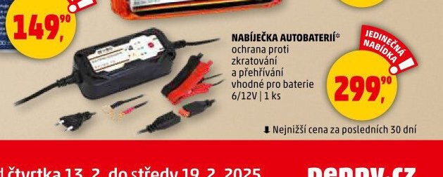 Nabíječka autobaterií 6/12V 1 ks - Penny Market aktualniletaky.eu