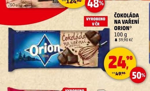 Čokoláda na vaření Orion - Penny Market aktualniletaky.eu