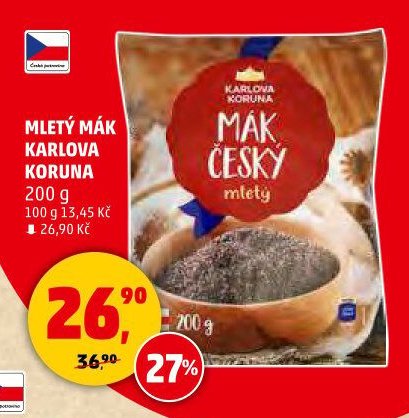 Mletý mák Karlova Koruna 200 g - Penny Market aktualniletaky.eu