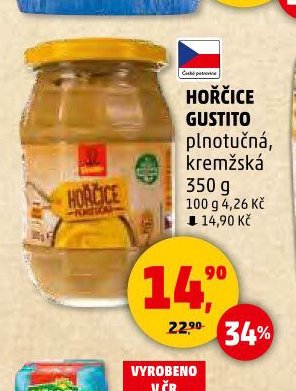 Hořčice Gustito plnotučná, kremžská 350 g - Penny Market aktualniletaky.eu