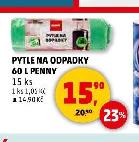 PYTLE NA ODPADKY 60 L PENNY 15 ks - Penny Market aktualniletaky.eu