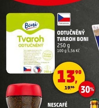 Tvaroh odtučněný Boni - Penny Market aktualniletaky.eu