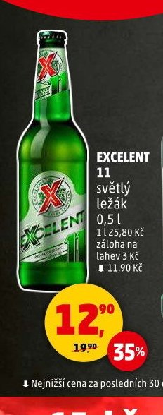 Excelent 11 světlý ležák 0,5 l - Penny Market aktualniletaky.eu