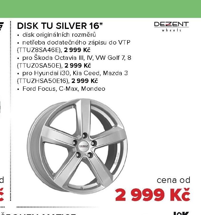 DISK TU SILVER 16