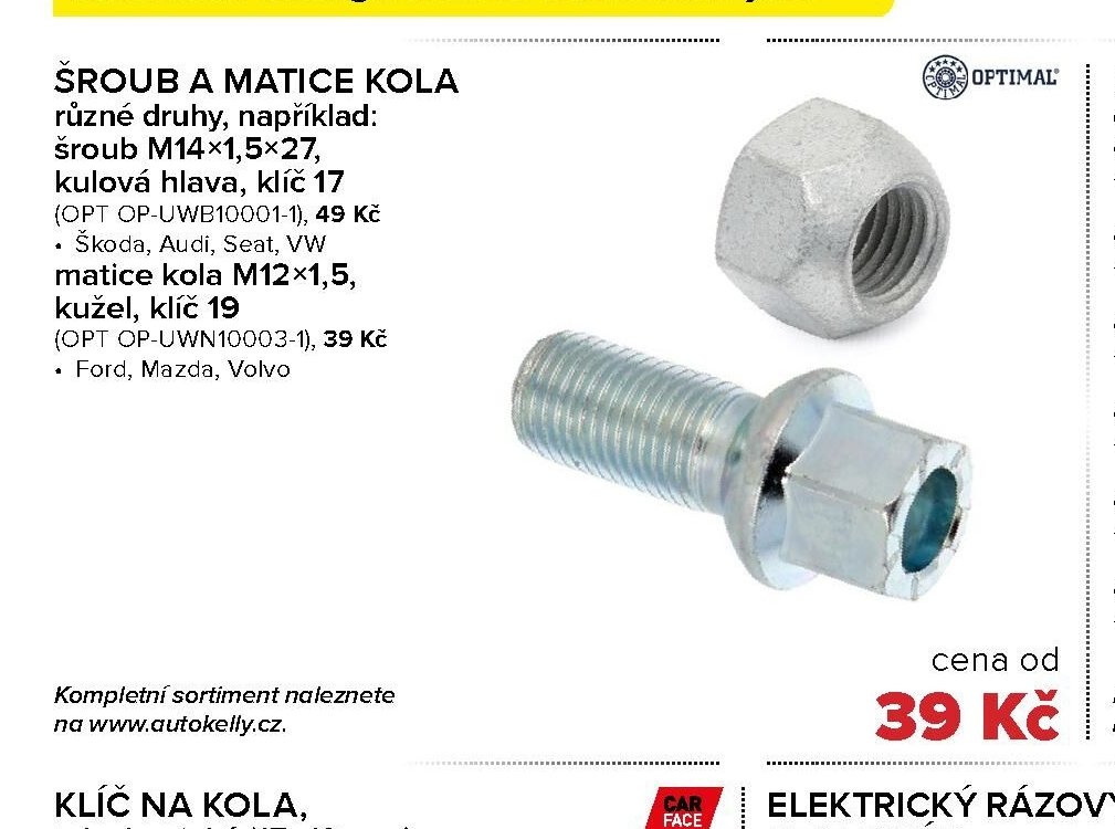 ŠROUB A MATICE KOLA