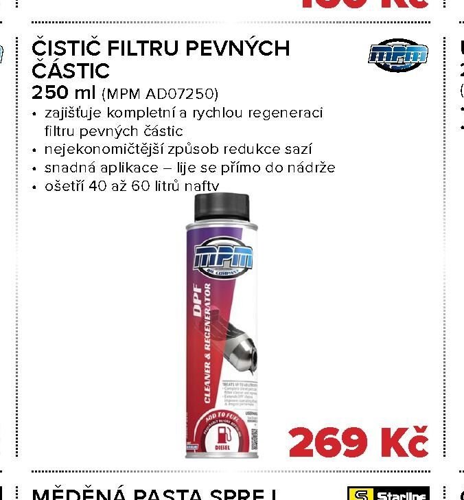 ČISTIČ FILTRU PEVNÝCH ČÁSTIC