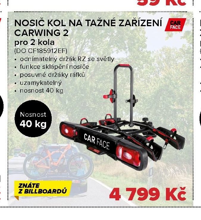NOSIČ KOL NA TAŽNÉ ZAŘÍZENÍ CARWING 2