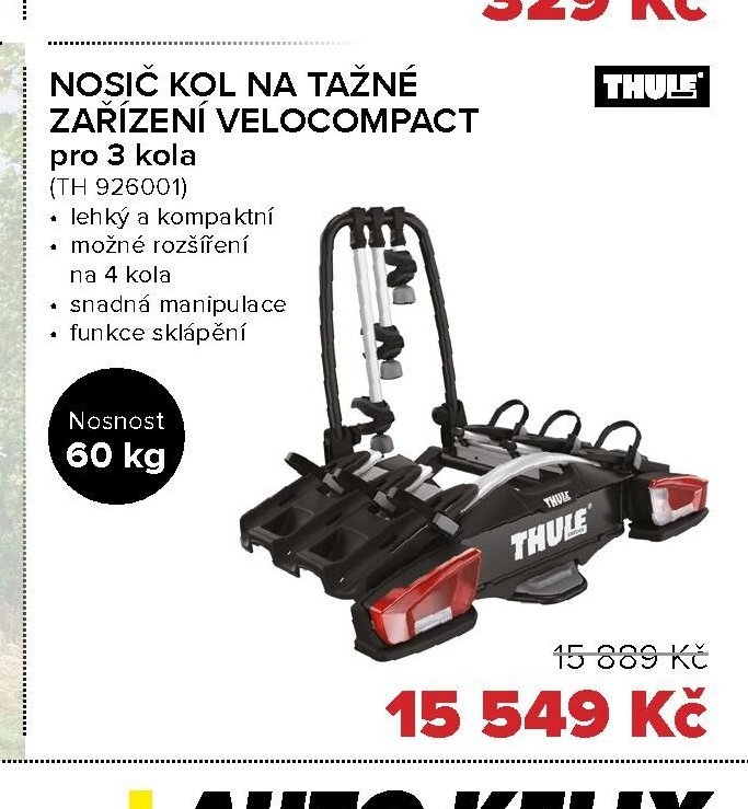 NOSIČ KOL NA TAŽNÉ ZAŘÍZENÍ VELOCOMPACT