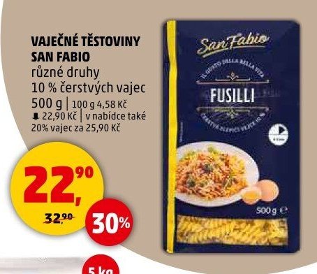 VAJEČNÉ TĚSTOVINY SAN FABIO - Penny Market aktualniletaky.eu
