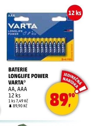 Baterie Longlife Power Varta 12 ks - Penny Market aktualniletaky.eu