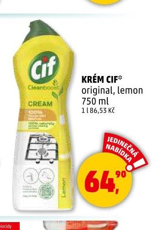 Krém Cif original, lemon 750 ml - Penny Market aktualniletaky.eu