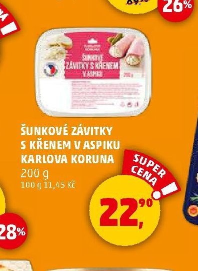 Šunkové závitky s křenem v aspiku Karlova Koruna - Penny Market aktualniletaky.eu