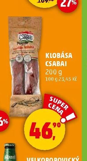 Klobása Csabai - Penny Market aktualniletaky.eu