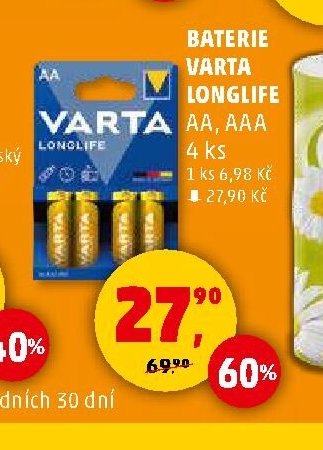 Baterie Varta Longlife - Penny Market aktualniletaky.eu
