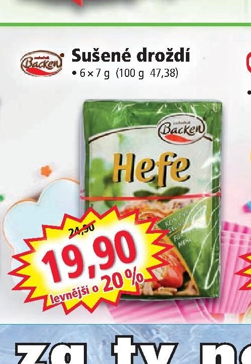Backen Sušené droždí - Norma aktualniletaky.eu