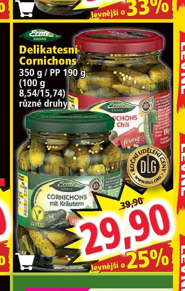 Ernte Delikatesní Cornichons 350 g - Norma aktualniletaky.eu