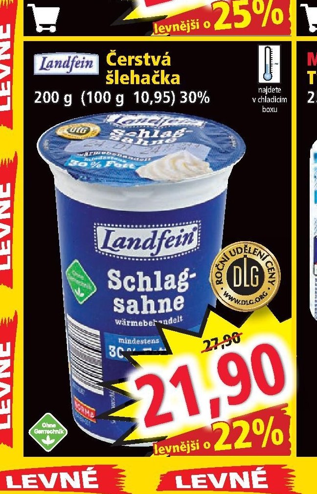 Landfein Čerstvá šlehačka 200 g - Norma aktualniletaky.eu