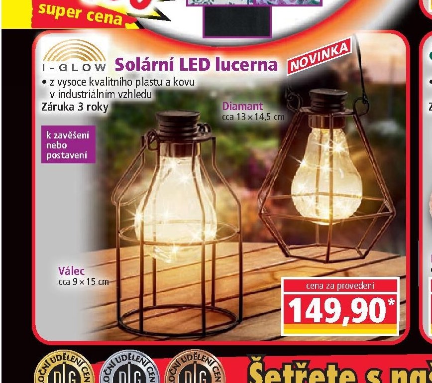 Solární LED lucerna - Norma aktualniletaky.eu