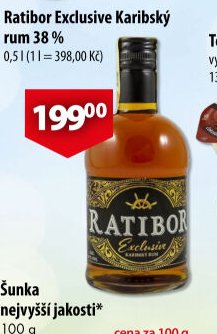 Ratibor Exclusive Karibský rum 38 % 0,5 l - CBA aktualniletaky.eu