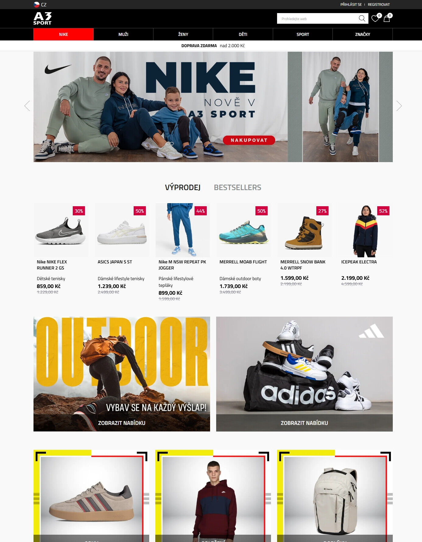 a3sport.cz A3 SPORT strana 1