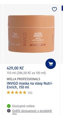 WELLA PROFESSIONALS INVIGO maska na vlasy Nutri-Enrich, 150 ml - dm drogerie aktualniletaky.eu