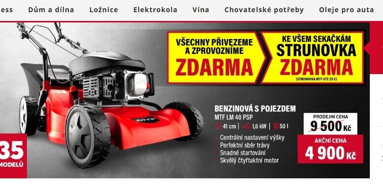Benzínová sekačka s pojezdem MTF LM 40 PSP - Mountfield aktualniletaky.eu