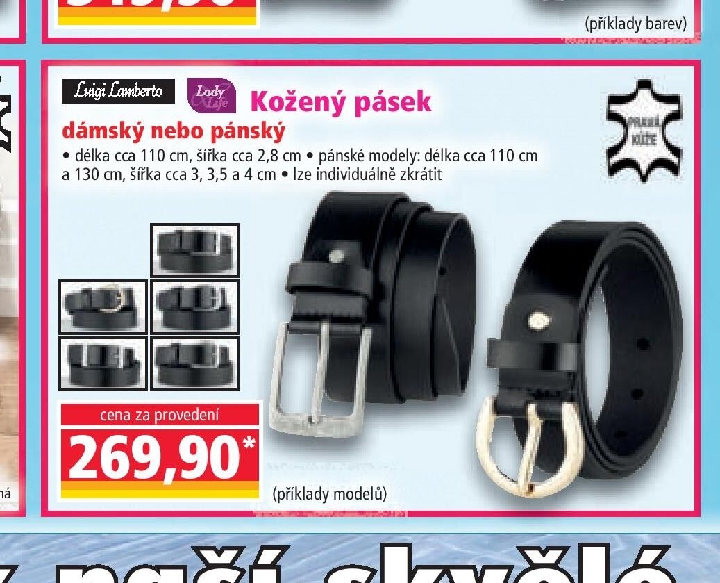 Kožený pásek - Norma aktualniletaky.eu