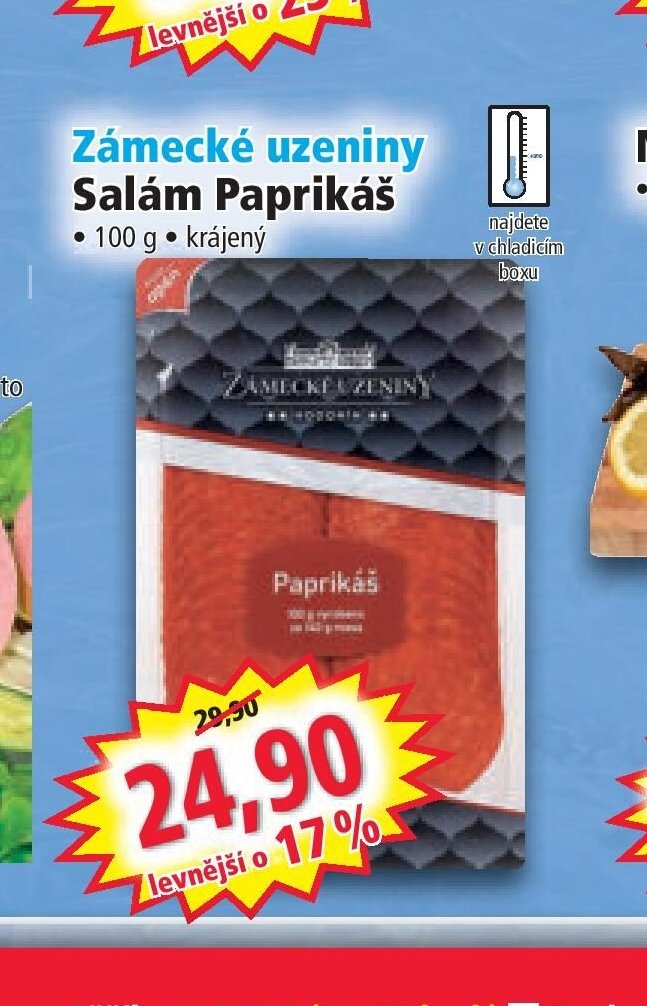 Zámecké uzeniny Salám Paprikáš - Norma aktualniletaky.eu