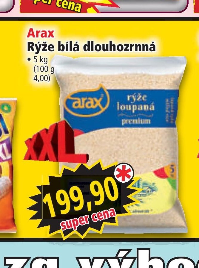 Arax Rýže bílá dlouhozrnná - Norma aktualniletaky.eu
