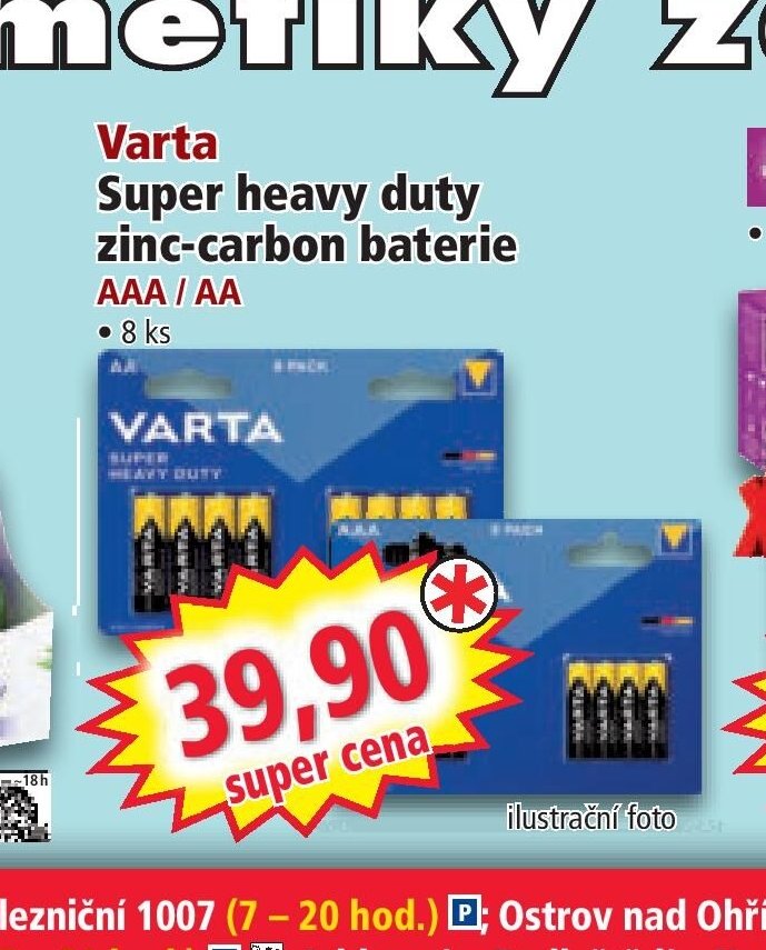 Varta Super heavy duty zinc-carbon baterie - Norma aktualniletaky.eu