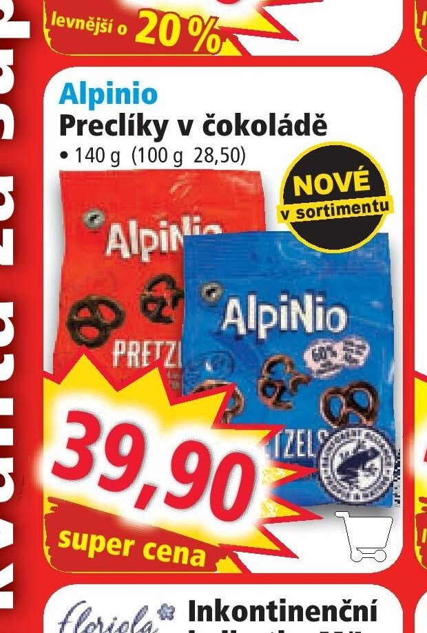 Alpinio Preclíky v čokoládě - Norma aktualniletaky.eu