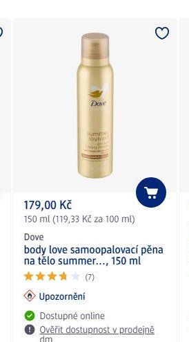 Dove body love samoopalovací pěna na tělo summer..., 150 ml - dm drogerie aktualniletaky.eu