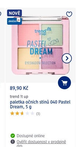 trend !t up paletka očních stínů 040 Pastel Dream, 5 g - dm drogerie aktualniletaky.eu