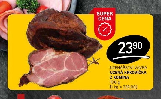 Uzenářství Vávra Uzená krkovička z komína - FLOP aktualniletaky.eu
