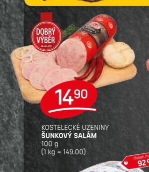 Kostelecké uzeniny Šunkový salám - FLOP aktualniletaky.eu