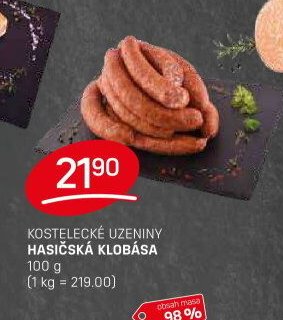 Kostelecké uzeniny Hasičská klobása - FLOP aktualniletaky.eu