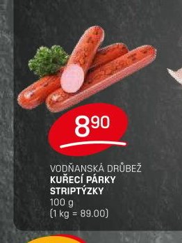 Vodňanská drůbež Kuřecí párky striptýzky - FLOP aktualniletaky.eu