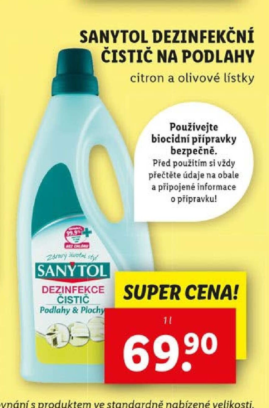 Sanytol dezinfekční čistič na podlahy - Lidl aktualniletaky.eu