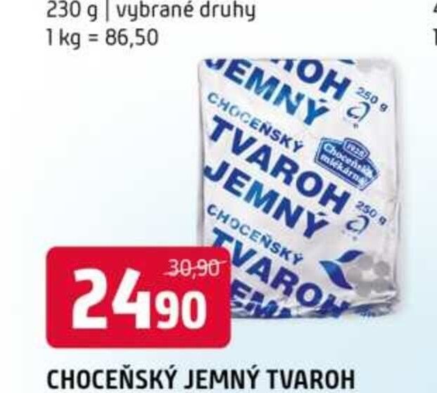 Choceňský jemný tvaroh - COOP aktualniletaky.eu