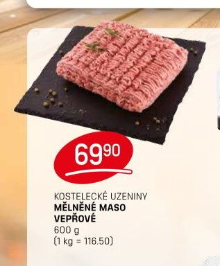 KOSTELECKÉ UZENINY MĚLNĚNÉ MASO VEPŘOVÉ - FLOP aktualniletaky.eu