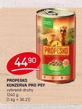 PROPESKO KONZERVA PRO PSY - FLOP aktualniletaky.eu