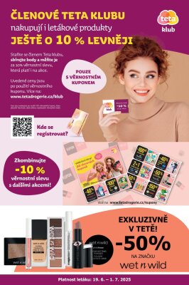 aktuální leták Teta drogerie 19.6.2025-1.7.2025