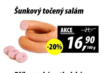 Šunkový točený salám - ZEMAN maso - uzeniny aktualniletaky.eu