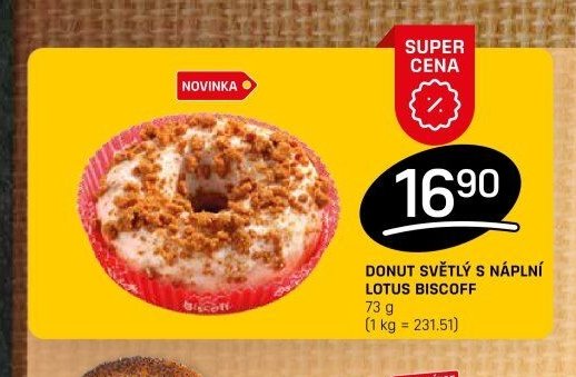 Donut světlý s náplní Lotus Biscoff - FLOP aktualniletaky.eu