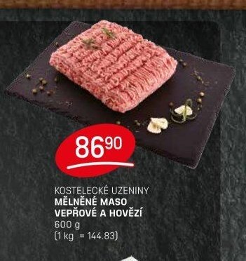 Kostelecké uzeniny mleté maso vepřové a hovězí - FLOP aktualniletaky.eu
